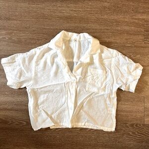 Women’s Eclai button up cropped blouse